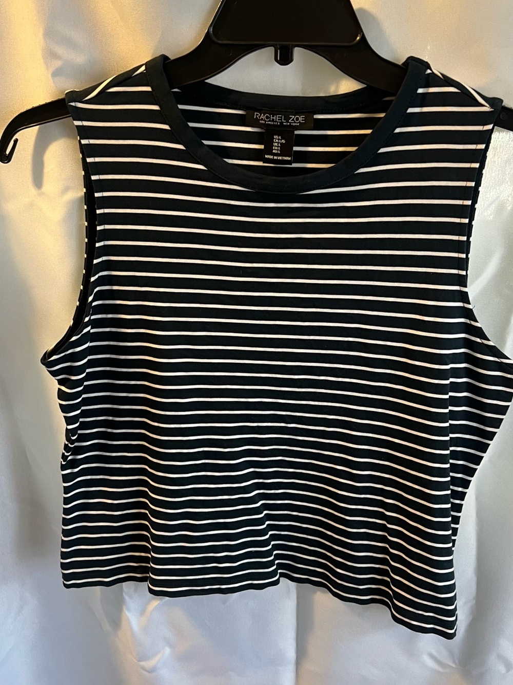 Rachel Zoe Black and White Striped Tank